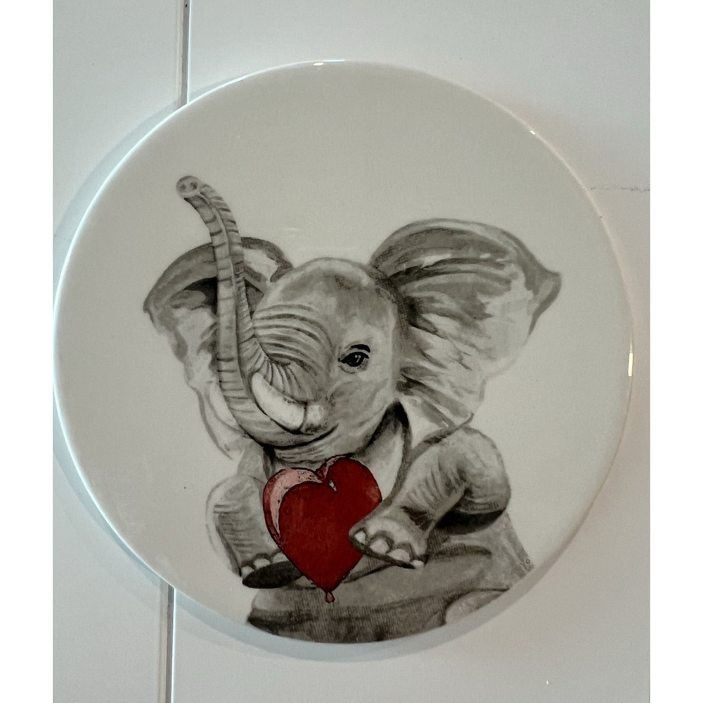 PIER 1-Elephants Heart Balloons Ceramic Drink Coasters Set‎ of 4 Animal-Love- - Picture 4 of 9